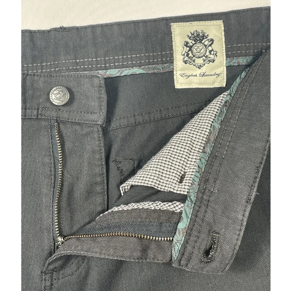 English Laundry Men's 32x32 Charcoal Stretch Denim Modern Straight‎ Premium Fit